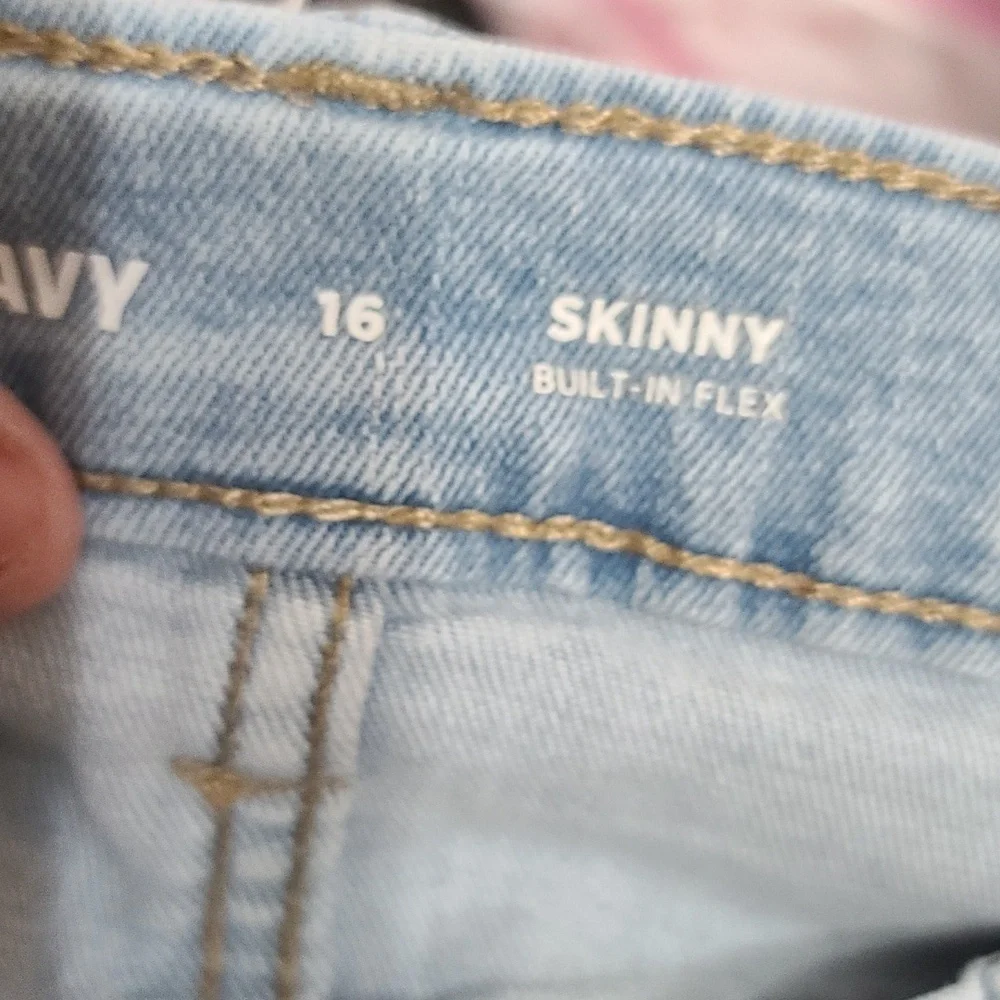 Old Navy GIRLS?? Jeans Skinny Built-in Flex Adjustable Waist Stretch Sz 16 GUC‎